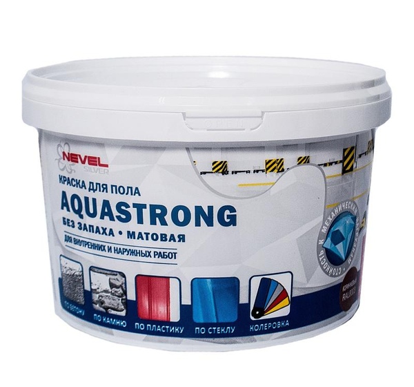 Краска для пола Aquastrong 2 кг цвет коричневый